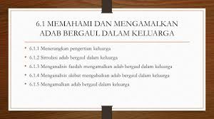 Dalam ajaran islam, terdapat adab dalam bergaul. 6 1 Memahami Dan Mengamalkan Adab Bergaul Dalam Keluarga Pendidikan Islam Kssr
