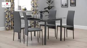 Rating 4.701522 out of 5 (1522) £250.00. Buy Argos Home Lido Glass Extending Dining Table 4 Grey Chairs Dining Table And Chair Sets Argos