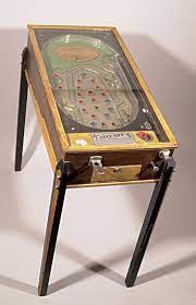 Rare 1934 Drop Kick Coin Operated Football Game Full Standing Football Pinball Style Game Measures 20 Wide 39 Long And 28 Tall Painted Playing Field Fe