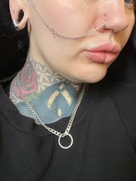 Anillo O Cadena de nariz a oreja, cadena de nariz a oreja, cadena de  perforación de fosas nasales, cadena de nariz, cadena de fosas nasales,  cadena de perforación de nariz, cadena de