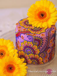 Henna Piping Tutorial And Templates Tutorial On Cake Central Henna Cake Mehndi Cake Indian Cake