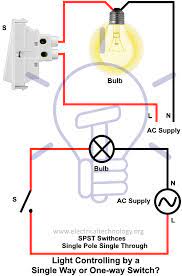How to wire a 3 way switch the easy way. How To Control A Light Bulb By A Single Way Or One Way Switch