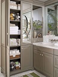 Hold Everyday Bath Items Towels And Sheets In A Built In Armoire That Boasts Floor To Ceiling Shel Bathrooms Remodel Trendy Bathroom Bathroom Storage Cabinet