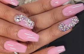 Imágenes de uñas decoradas acrílicas. Unas De Acrilico Rosas Con Dorado Novocom Top