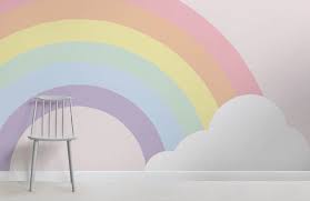 These mural for kids room are attractive and fit well with any interior. Kids Pastel Rainbow Wallpaper Mural Hovia