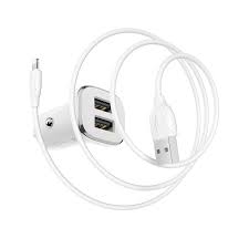 In Car Charger Bz12 Lasting Power Set With Cable Borofone Fashionable Mobile Accessories