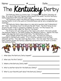 Kentucky derby trivia & fun facts continued > several legendary horses put the derby in the racing spotlight as well. Kentucky Derby Reading By Twinkling In Third Teachers Pay Teachers