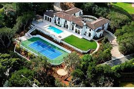 3115 Ralston Ave Hillsborough Ca 94010 7 Beds 10 Baths Hacienda Style Homes Hacienda Style Tennis Court Backyard