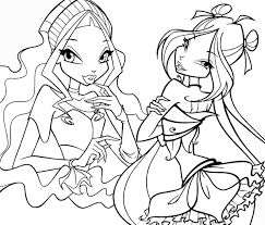 The dress also consists of a dark orange skirt and a pale orange under skirt underneath. Winx Club Coloring Page Iconmaker Info