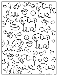 47 Puppy Coloring Pages (Free PDF Printables)