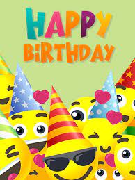 See more ideas about happy birthday, birthday, happy birthday images. Smiley Face Birthday Party Card For Kids Birthday Greeting Cards By Davia