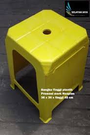 Selatan Jaya Distributor Barang Plastik Furnitur Surabaya Indonesia Kursi Plastik Bangku Tinggi Promosi Neoplas Kuning Bangku Kursi Kuning