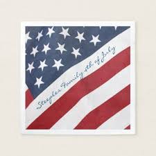 Personalized 4th Of July American Flag Napkin Zazzle Com American Flag Decor Letter A Crafts Personalized Flag