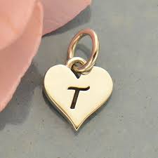 Use the alphabet song to help the student to remember. Small Silver Letter Heart Charm Initial T