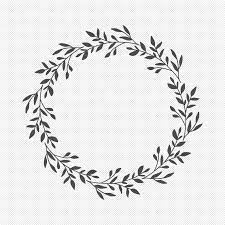 Floral Laurel Wreath Svg Files Flower Border Svg Circle Monogram Frame Svg Spring Svg Summer Svg Botanical Clipart For Wedding Flower Border Svg Floral Wreaths Illustration Wreath Svg