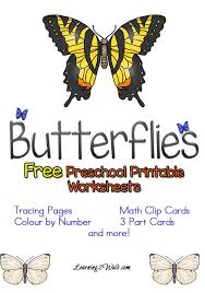 Free printable forest animals worksheet. Free Butterflies Preschool Printable Worksheets