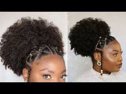 Super Cute Fulani Puff Hairstyle With Beads Easy Natural Hairstyles Youtube Natural Hair Styles Easy Hair Puff Natural Hair Styles