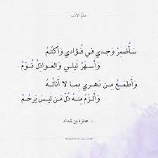 Ø´Ø¹Ø± Ø¹Ù†ØªØ±Ø© Ø¨Ù† Ø´Ø¯Ø§Ø¯ ÙÙŠ Ø§Ù„Ø­Ø¨