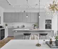 I Was Certain I Wanted White But Now I M Thinking Light Grey Cabinetry For My Next Kitch Grey Kitchen Designs Interior Design Kitchen Small Modern Grey Kitchen
