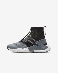 Nike Air Huarache Gripp Shield Atmosphere Grey Vast Grey Cool Grey Black Shoes 2018 Air Huarache Kids Shoes Nike Air Huarache
