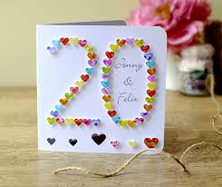 A romantic homemade anniversary gift is the candy gift. Handmade 20th Wedding Anniversary Card 20th Anniversary Card Our 20 China Wedding Anniversary Personalised Customised With Names 20th Anniversary Cards Wedding Anniversary Cards Marriage Anniversary Cards