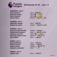 You can check here complete time table & venue details with match timings and pdf download. Nbc Sports Pr On Twitter Newly Crowned Premierleague Champions Lfc Visit Past Two Seasons Champions Mancity Tomorrow At 3 15 P M Et On Nbcsn Universo Headlining Nbcsports Pl Action This Week