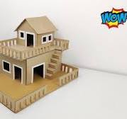 Cardboard House Model Making | How To Make Miniature House From Cardboard |  Cardboard House Project