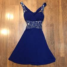 Small Navy Sequin Dress By Hailey Logan