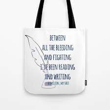 Reading And Writing Hamilton Tote Bag By Amirrorofinkandmadness Society6