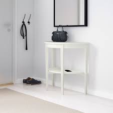 After some painting and adding some lamps and accessories, we're very pleased with our sofa table! Ikea Arkelstorp White Console Table White Console Table Console Table Window Table