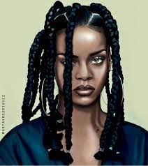 Rihanna 90s Illustation By Martaxrodriguez On Deviantart Black Hair Magazine Hair Styles Hair Magazine