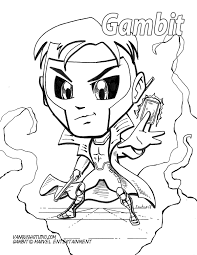 Learn about famous firsts in october with these free october printables. New Coloring Page Gambit Vanquish Studio