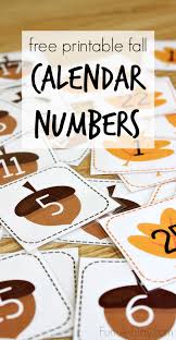 Free Printable Fall Calendar Numbers Fun A Day Preschool Calendar Printable Calendar Numbers Calendar Numbers