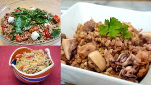 Ricette con ingrediente farro con descrizione, preparazione e foto passo passo. Farro 3 Ricette Sane Facili E Gustose Calde O Fredde Spelled 3 Tasty And Easy Healthy Recipes Youtube