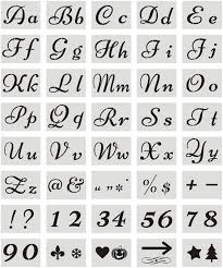 Check spelling or type a new query. Amazon Com Letter Stencils For Painting On Wood Large Alphabet Numbers Signs Calligraphy Font Upper And Lowercase Letters Stencils Reusable Holiday Plastic Fancy Art Craft Stencils 40pcs 82 Designs