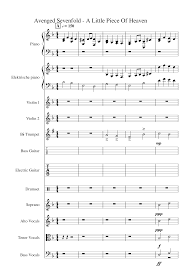336,746 views, added to favorites 2,405 times. A Little Piece Of Heaven Avenged Sevenfold Patrick Ceelen Sheet Music For Piano Trumpet In B Flat Violin Drum Group Soprano Mixed Ensemble Download And Print In Pdf Or Midi Free