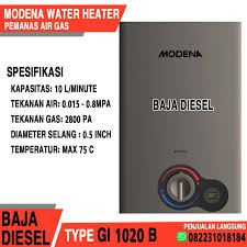 Mulai dari sumber listrik, gas, uap hingga tenaga surya. Jual Water Heater Modena Gi1020b Pemanas Air Gas 10 Liter Bergaransi Kota Medan Baja Diesel Tokopedia