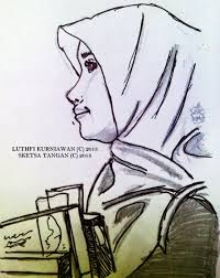 Tutorial cara menggambar anime berhijab terlihat dari samping. Mewarnai Gambar Sketsa Wajah Wanita Berhijab Dari Samping Terbaru Kataucap