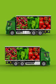 It contains 6 text placeholders, 8 media placeholders and 1 logo or text placeholder at the end. Truck Mockup 2 Truck Design Banner Design Layout Car Wrap Design