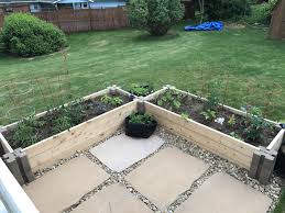 It makes it easier for plants to grow because the bed can be filled with richer soil than what is available naturally. New Raised Beds Using Home Depot Planter Wall Blocks Gardening Garden Diy Home Flowers Roses Raised Bed Garden Design Raised Garden Raised Garden Beds