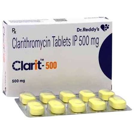 Buy Clarit-500 Tablet 10's online | Uses, Side Effects, Price and substitutes | Apollo Pharmacy