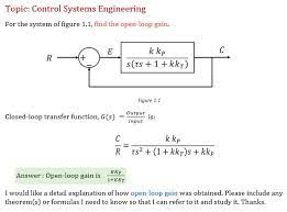 Solved Topic Control Systems Engineering For The System Of Chegg Com