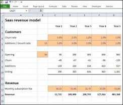 Saas Revenue Model Plan Projections
