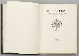 The Fleuron Vol 1 Title Page Book Design Typography Title Page