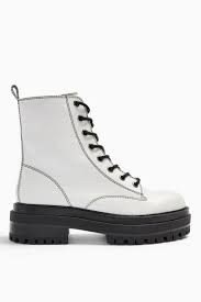 Alanis White Leather Chunky Lace Up Boots Topshop Shop new and gently used topshop boots & booties and save up to 90% at tradesy, the marketplace that makes designer resale easy. alanis white leather chunky lace up boots