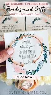 Affordable Personalized Bridesmaid Gift Favor That Is The Perfect Surprise Your Gi In 2020 Bridesmaid Gifts Unique Wedding Gifts For Bride Wedding Bridesmaid Jewelry