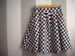 Black And White Check Pleated Mini Skirt Skater Checkered Skirt Mod Pleated Plaid Skirt Made Of Etsy High Waisted Pleated Skirt Checkered Skirt Black And White Skirt
