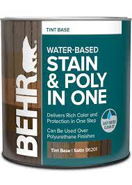 Ifthe job requires more than one container, or differentbatches are used, blend them together to ensure. Water Based Wood Stain Poly Urethane Behr