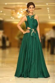 Photo Of Emerald Green Cockail Gown Simple Gowns Cocktail Gowns Indian Cocktail Dress