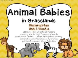 Kindergarten Reading Street Animal Babies In Grasslands Unit 2 Week 3 Kindergarten Units Word Activities High Frequency Words Activities